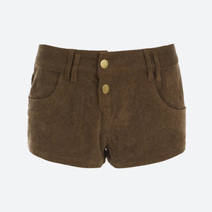 Baddie Leopard Corduroy Shorts