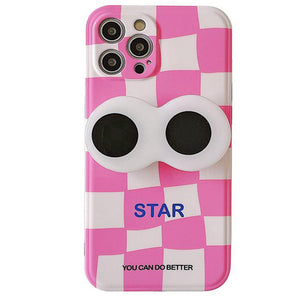 Big Eyes Checkered iPhone Case