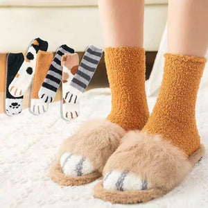 Cat Paw Plush Socks