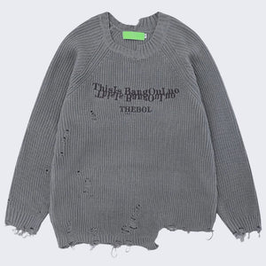 Distressed Knit Sweater