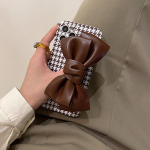 Houndstooth Bow iPhone Case
