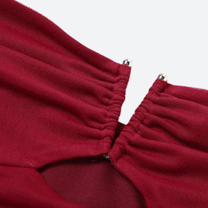 Mesh Halter Neck Crop Top