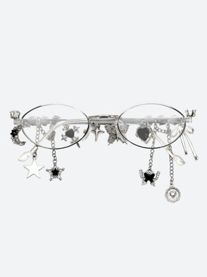 Rhinestone Oval Glasses
