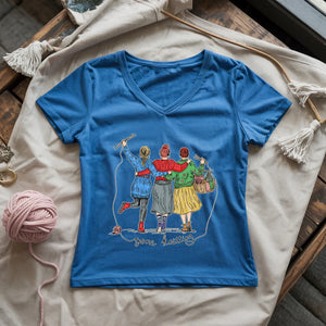 Girls Gone Knitting Lady V-neck