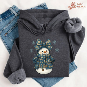 Snowman Crocheter Hoodie