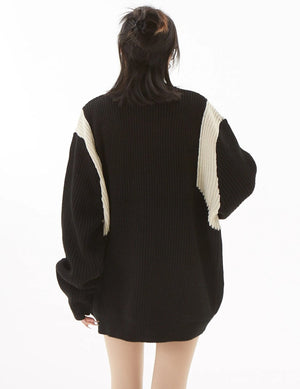 Turtleneck Zip-Up Cardigan