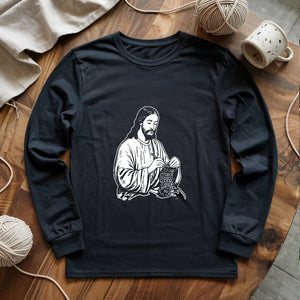 Jesus Crochet Long Sleeve T-shirt