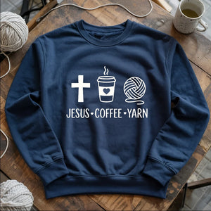 Jesus, Coffee and Yarn Sweatshirt