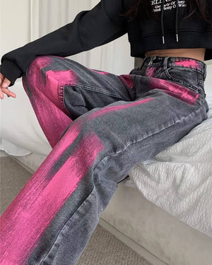 Teenage Crush Graffiti Baggy Jeans