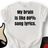 Brain of Lyrics T-Shirt