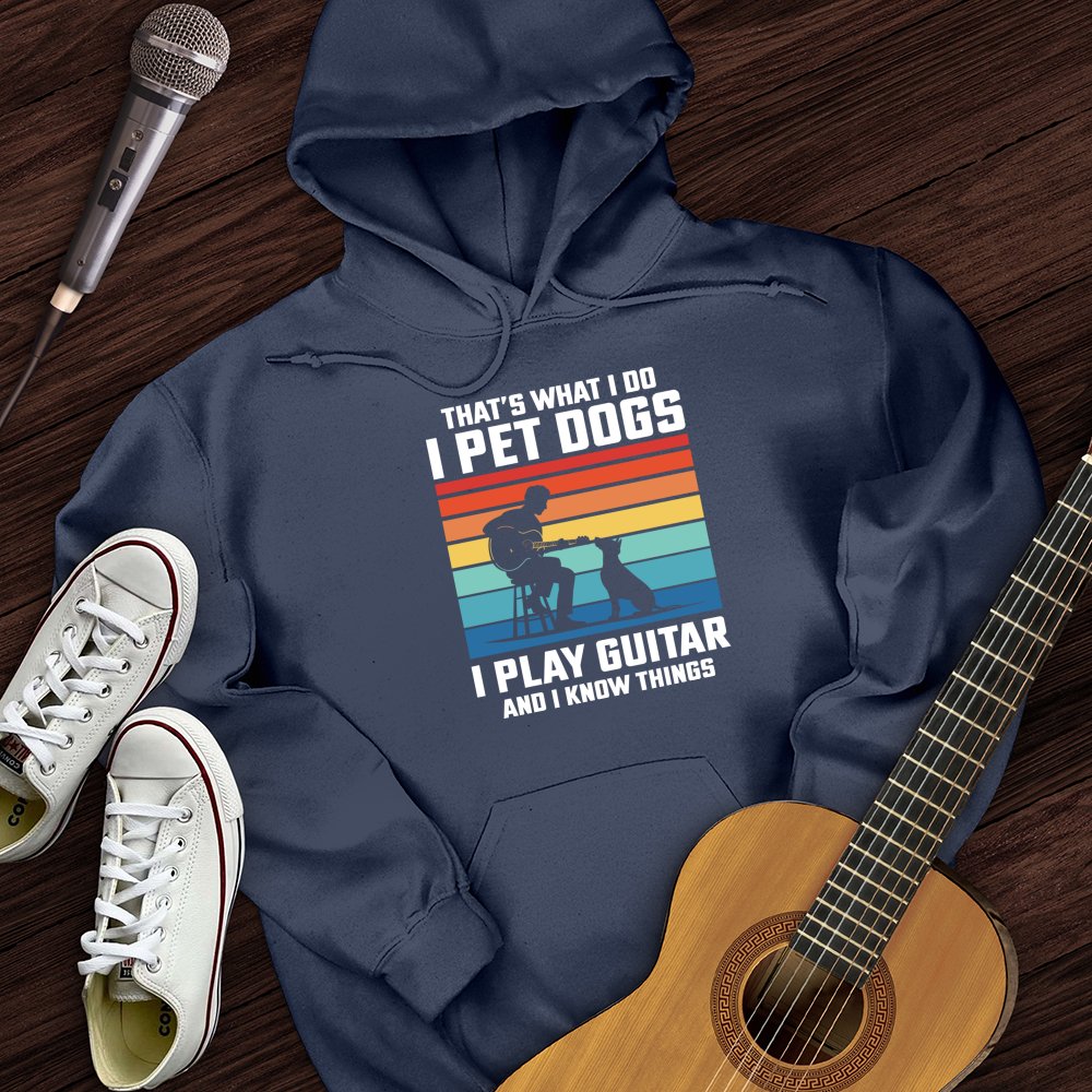 I Pet Dogs With Guitar Hoodie