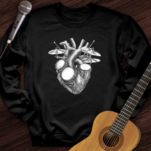 Drums Heart Crewneck