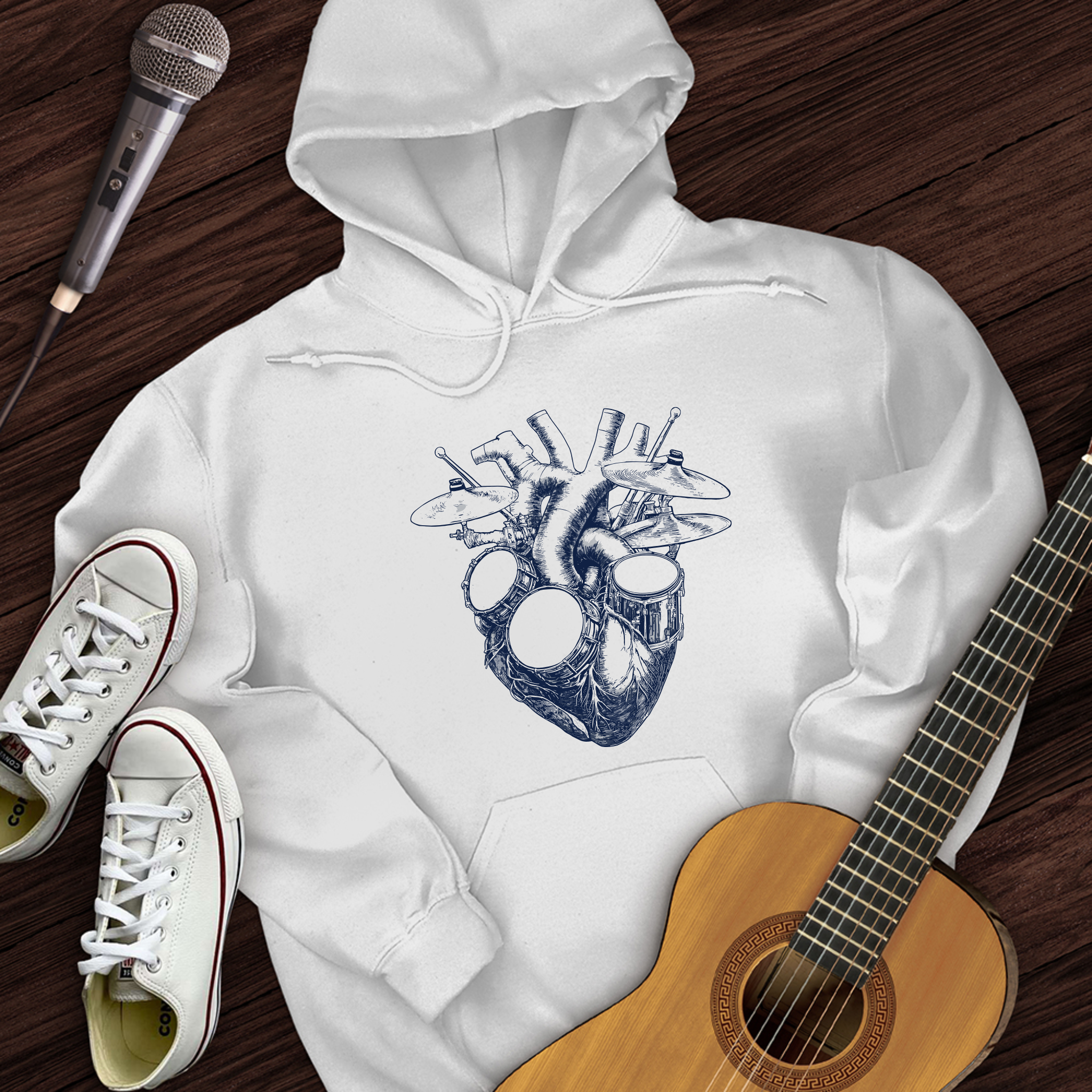 Drums Heart Hoodie