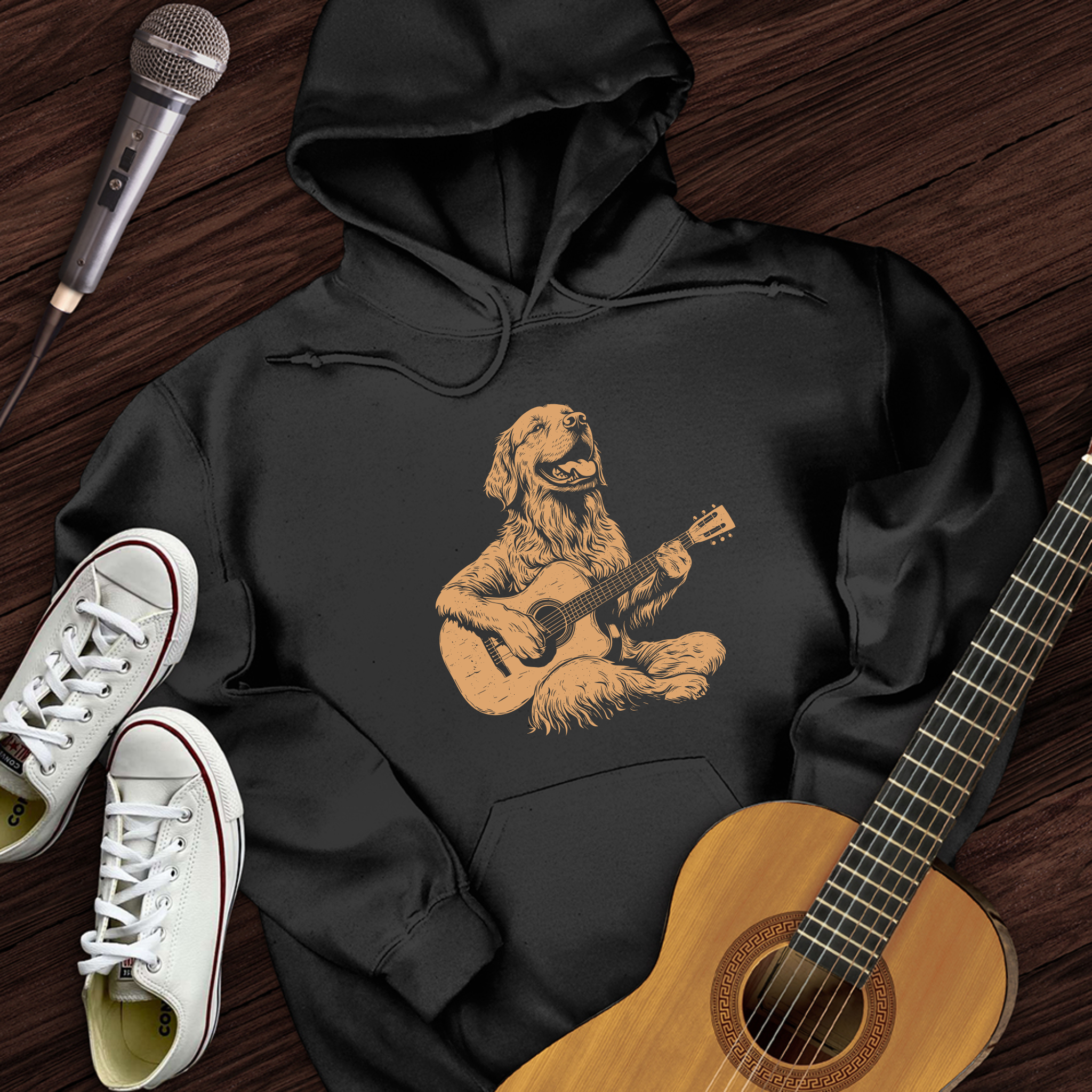 Golden Retriever Guitar Hoodie