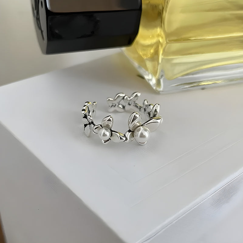 Beaded Floral Ring