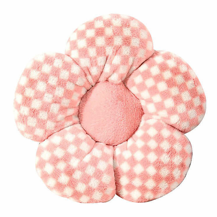 Checkered Flower Pillow
