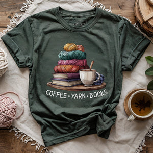 Coffee Yarn Books T-shirt