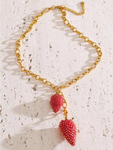 Coquette Strawberry Necklace