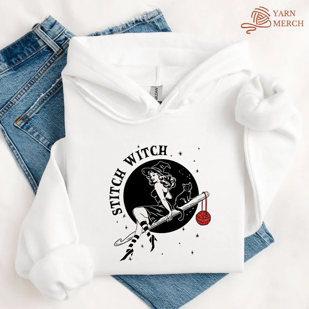 Crochet Stitch Witch Hoodie