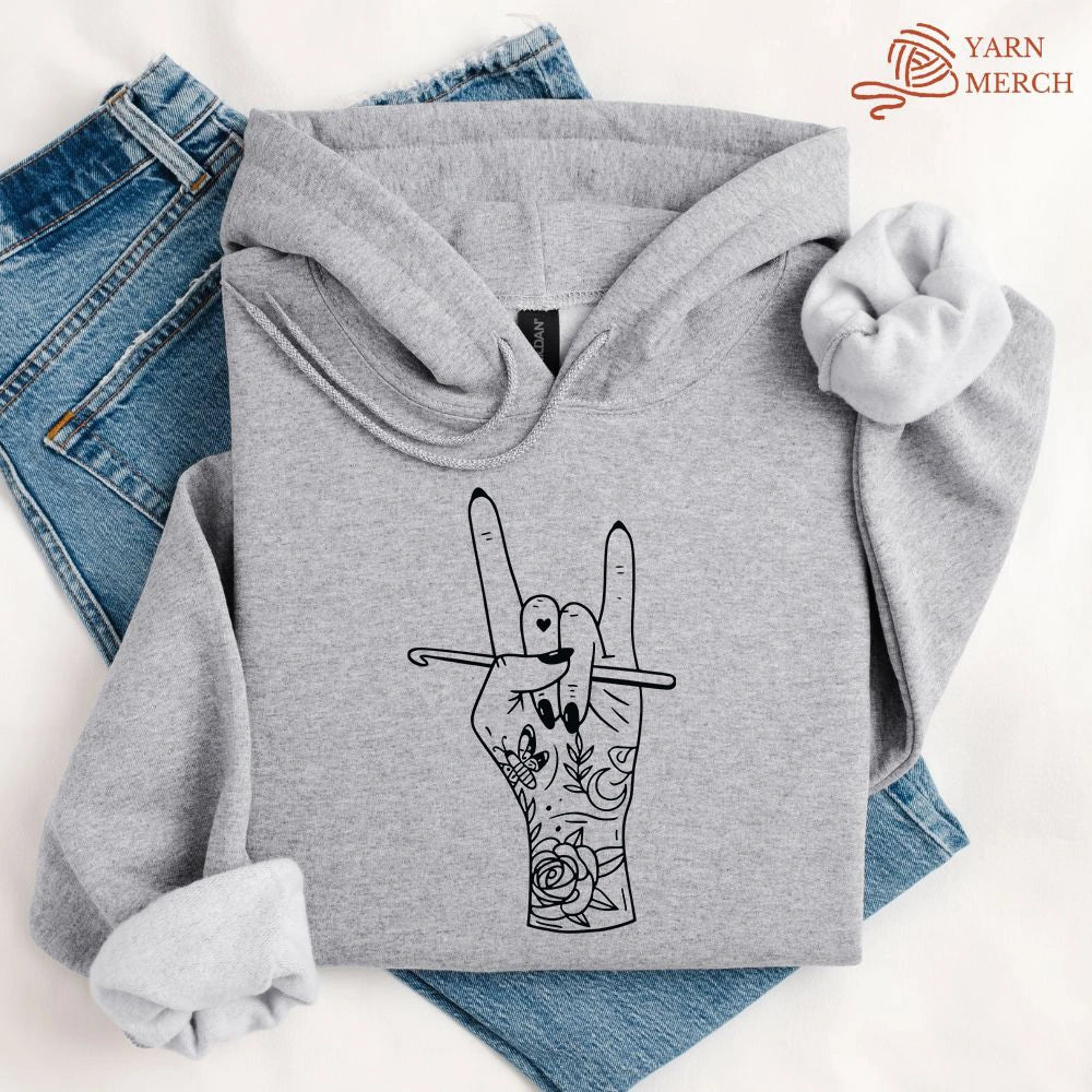 Crocheting Rock Hoodie