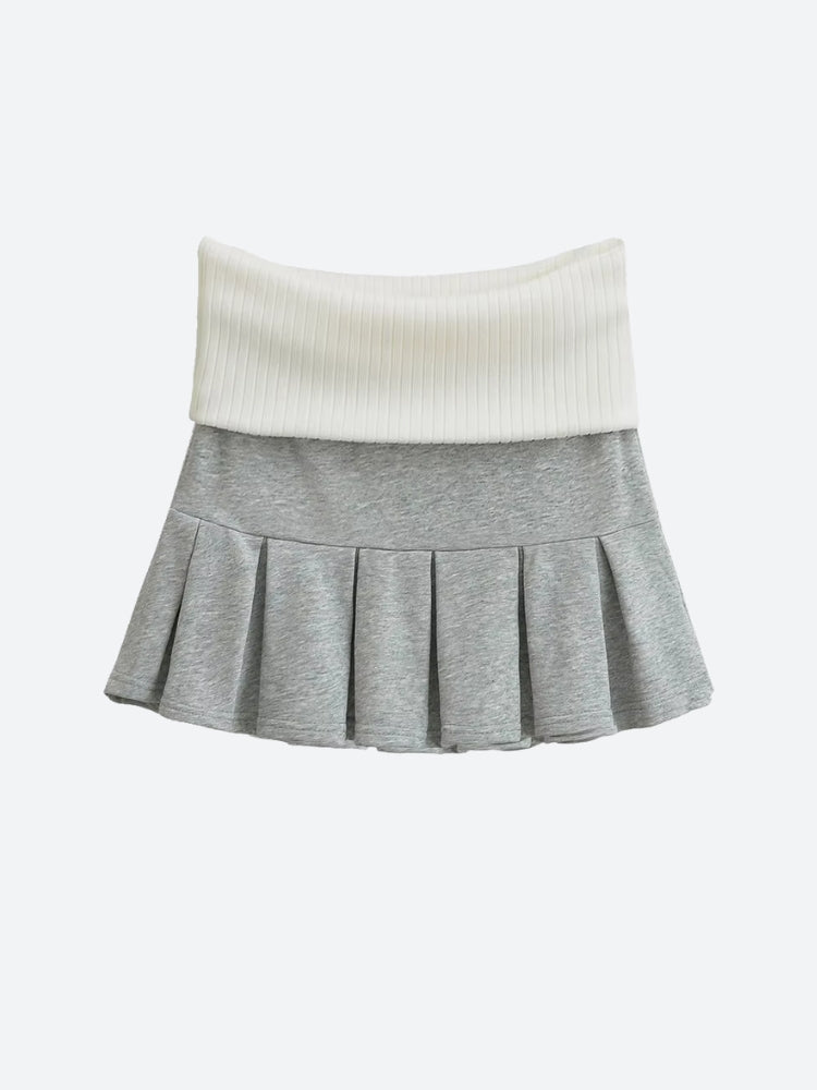 Cropped Hoodie & Mini Skirt Two Piece Set