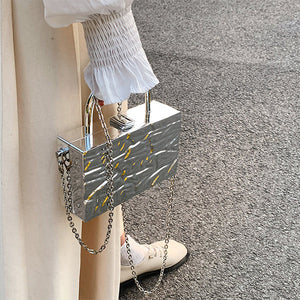 Crumpled Metal Chain Bag