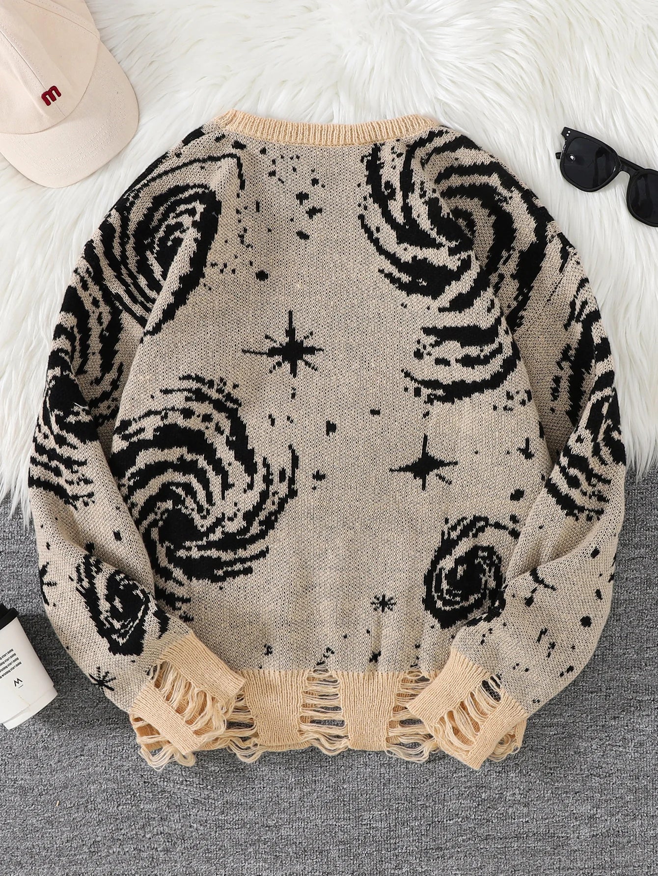 Distressed Pullover Sweater