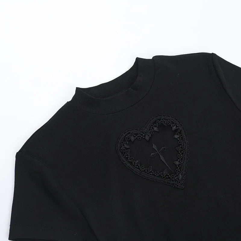 Goth Heart & Cross Top