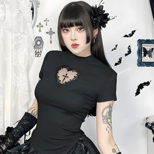 Goth Heart & Cross Top
