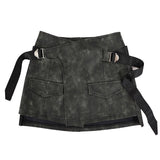 Grunge Aesthetic Safety Belt Wrap Skirt