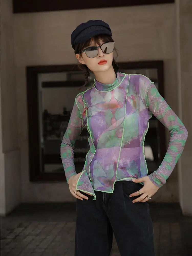 Patchwork Asymmetric Mesh Top