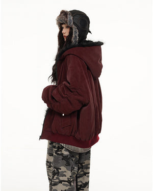 Cyber Angel Reversible Bomber Jacket