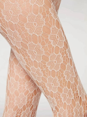 Soft Girl Floral Lace Tights