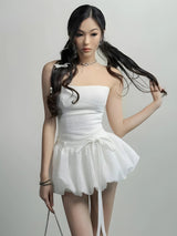 Strapless Bubble Mini Dress