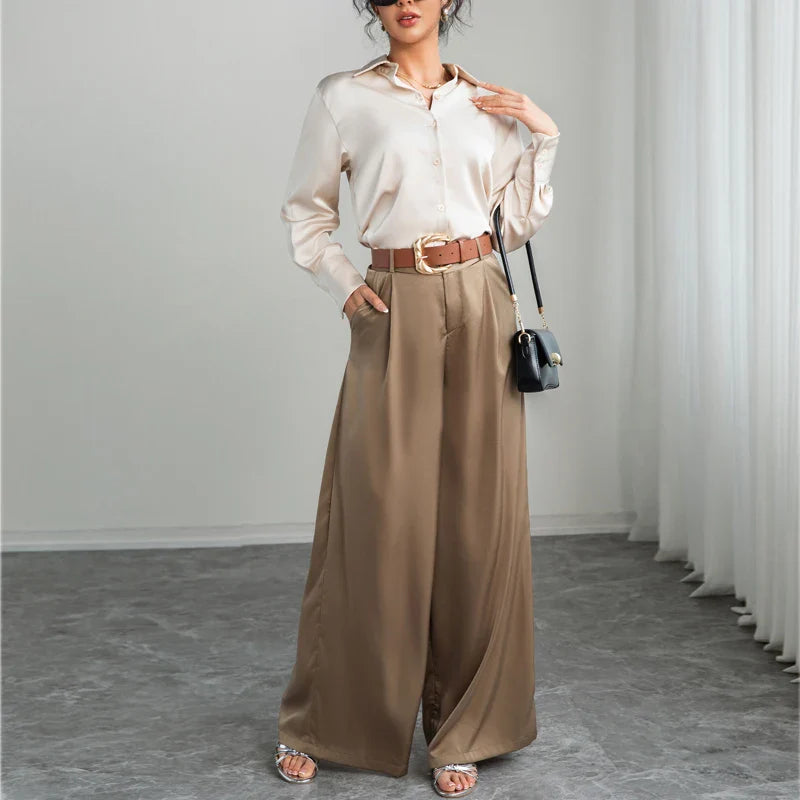 Tailored Wide Leg Pants