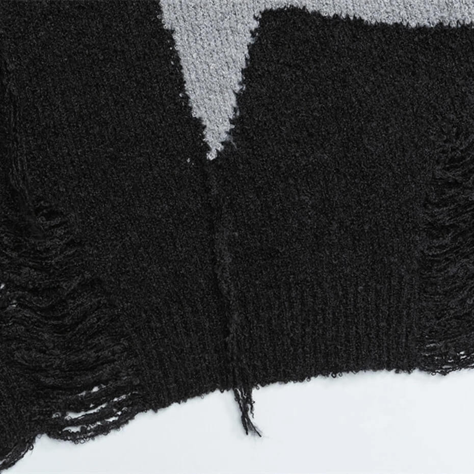 Y2K Distressed Sweater