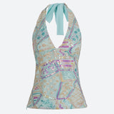 Y2K Sequined Halter Top