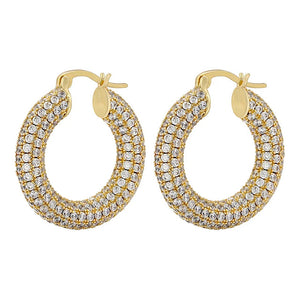 Personal Growth Rhinestone Hoops