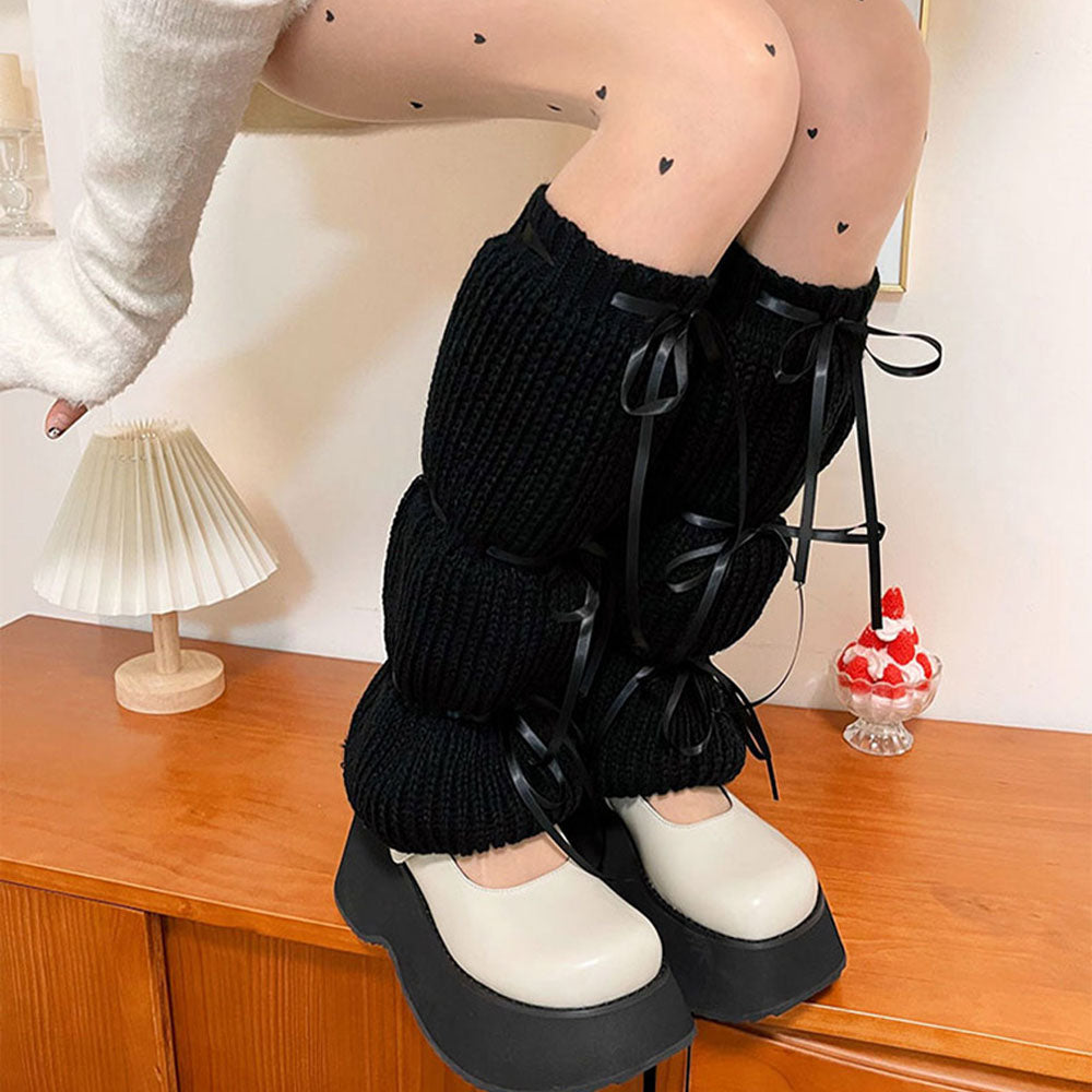 Balletcore Bows Leg Warmers