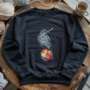 Crochet Crow Sweatshirt