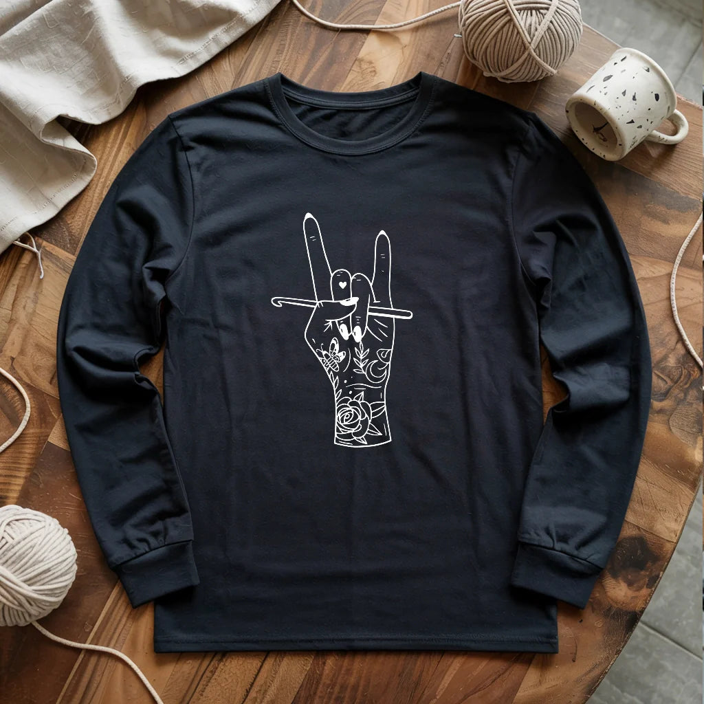Crocheting Rock Long Sleeve T-shirt
