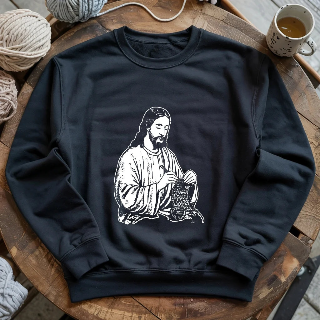 Jesus Crochet Sweatshirt