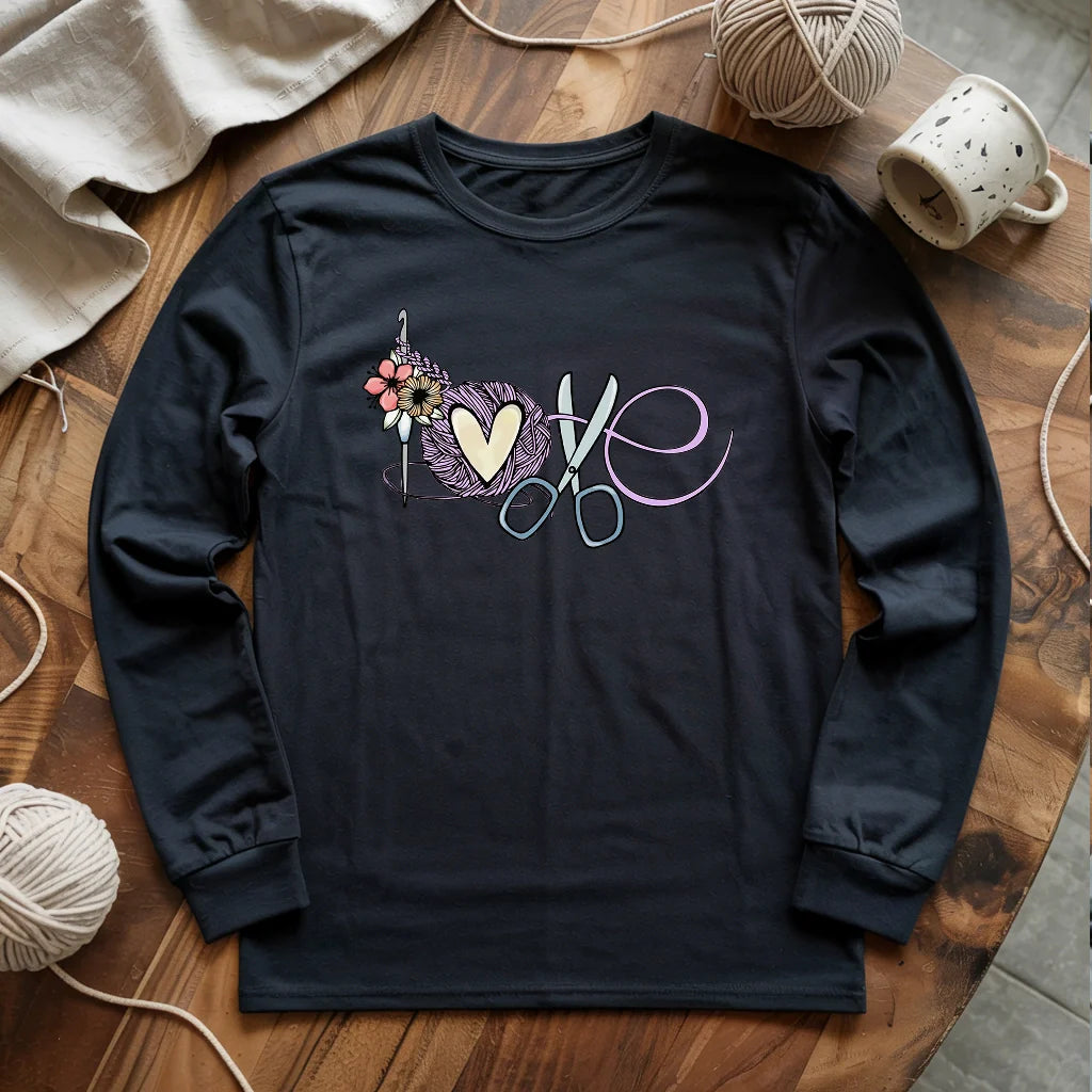 Love Crocheting Long Sleeve T-shirt