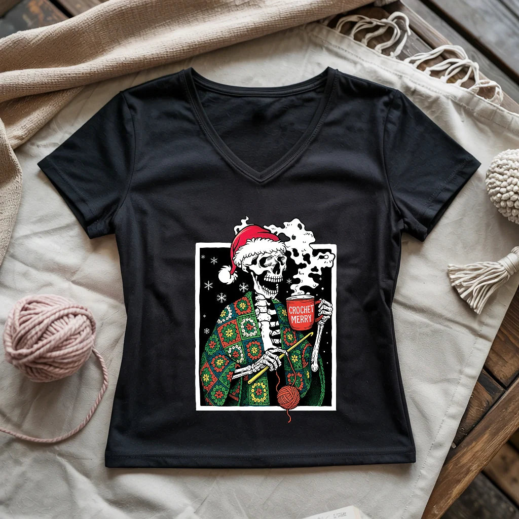 Merry Crochet Lady V-neck