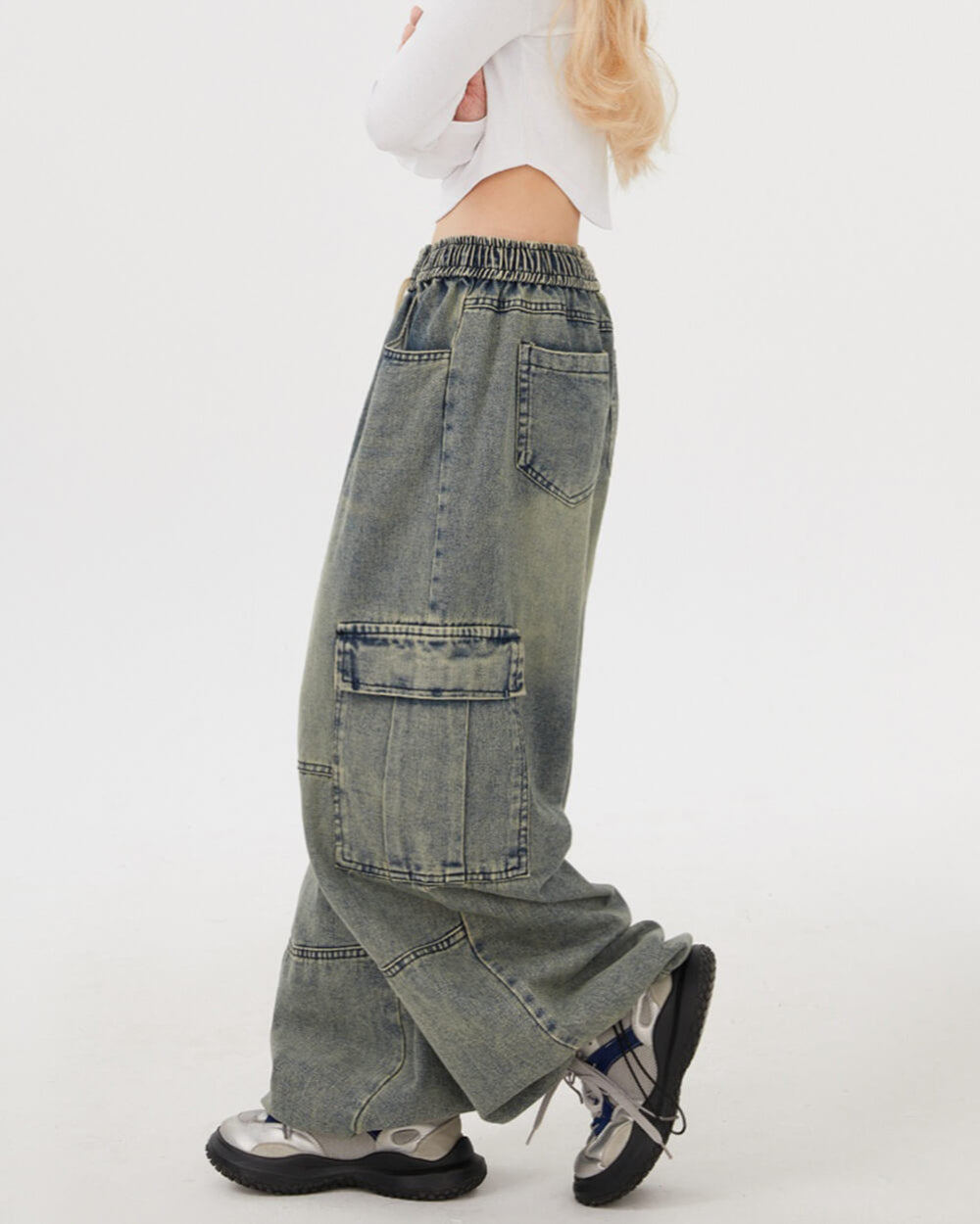 Coffee Break Wide Leg Cargo Pants