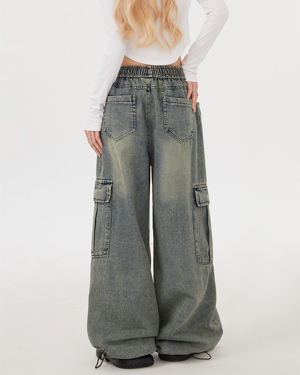 Coffee Break Wide Leg Cargo Pants