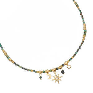 Celestial Aesthetic Beaded Necklace