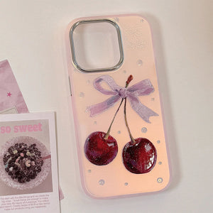Cherry Rhinestone Y2K iPhone Case
