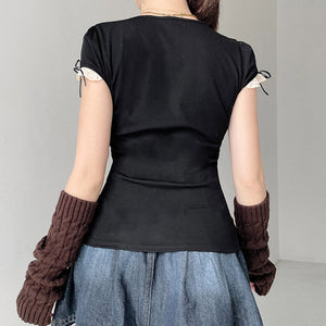 Coquette Aesthetic Ruched Top