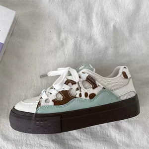Cow Print Skater Sneakers